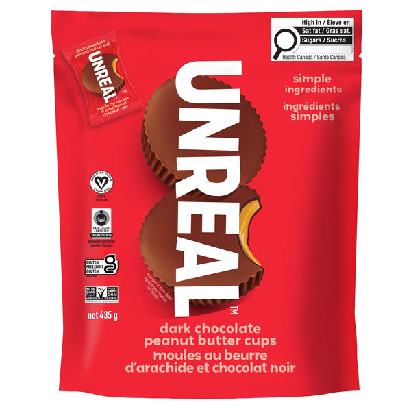 Unreal Dark Chocolate Peanut Butter Cups - 29 x 15g