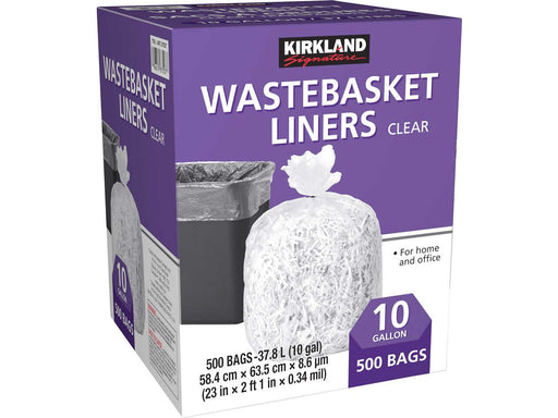 Wastebasket Liner Clear - 37L(10gal) - Pack of 500 - MB Grocery