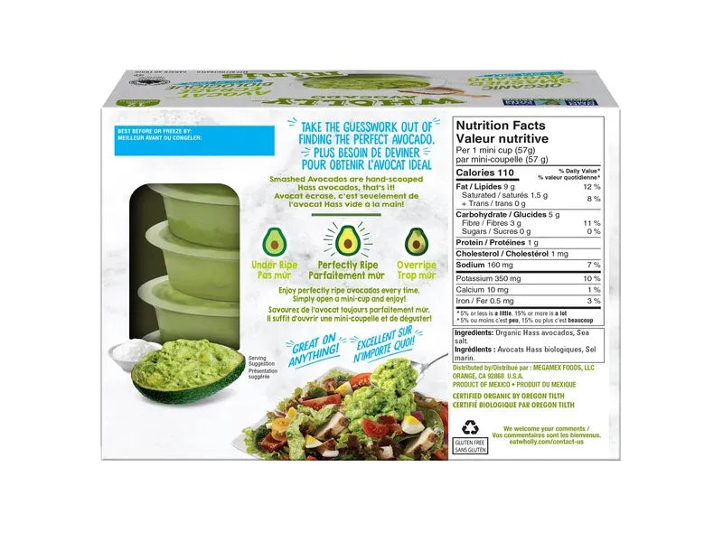 Wholly Organic Smashed Avocado - 12 x 57 g