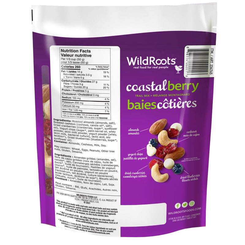 Wild Roots Coastal Berry Natural Trail Mix - 737 g
