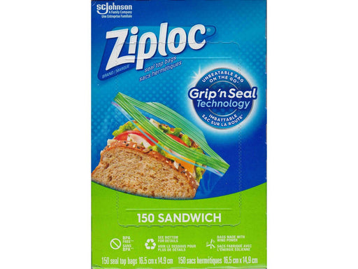 Ziplock Plastic Sandwich Bags - Package 150 - Miller&Bean