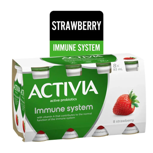 Activia Probiotic Yogurt Drink - Strawberry - 8 x 93ml - Miller & Bean Coffee Company