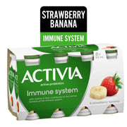 Activia Probiotic Yogurt Drink - Strawberry - Banana - 8 x 93ml - Miller & Bean Coffee Company
