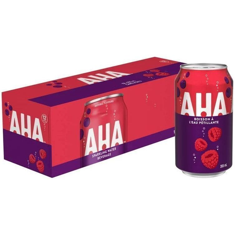 AHA - Raspberry + Acai Sparkling Water - 12 x 355ml - Miller & Bean Coffee Company