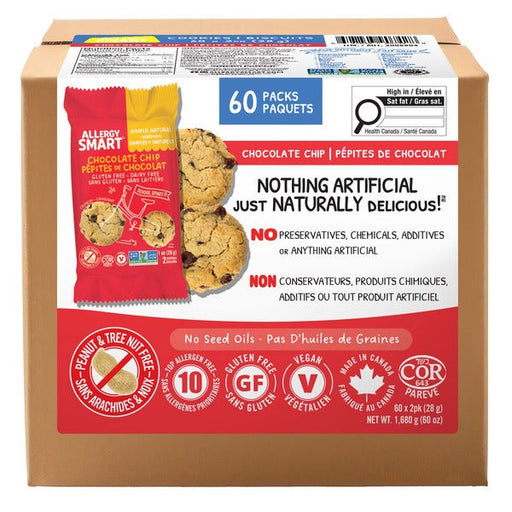 Allergy Smart Chocolate Chip Cookies - 60 × 28g - Miller & Bean Coffee Company
