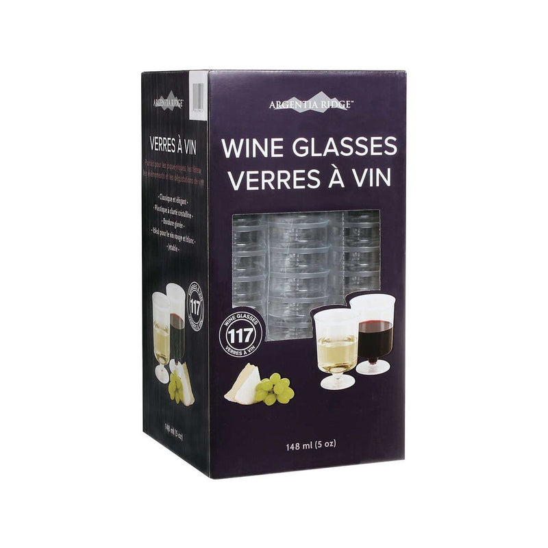 Argentia Ridge Plastic 5 - oz Wine Glasses - Pack of 117 - Miller & Bean Coffee Company