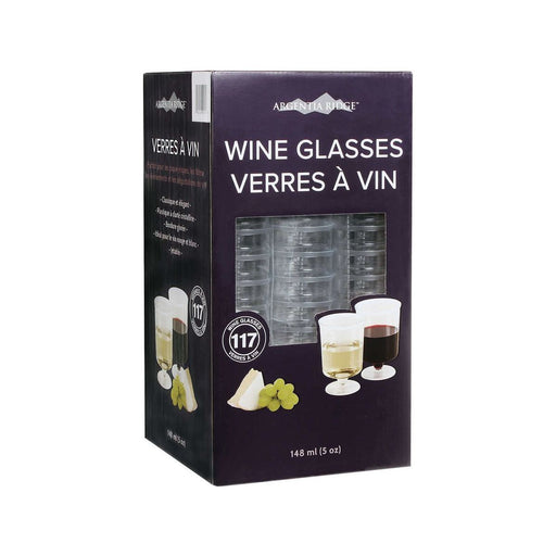 Argentia Ridge Plastic 5 - oz Wine Glasses - Pack of 117 - Miller & Bean Coffee Company