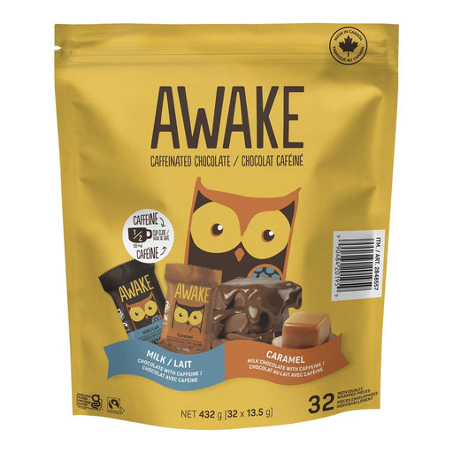 AWAKE - Caffeinated Chocolate Bites - Variety Pack - 32 × 13.5g - Miller & Bean Coffee Company