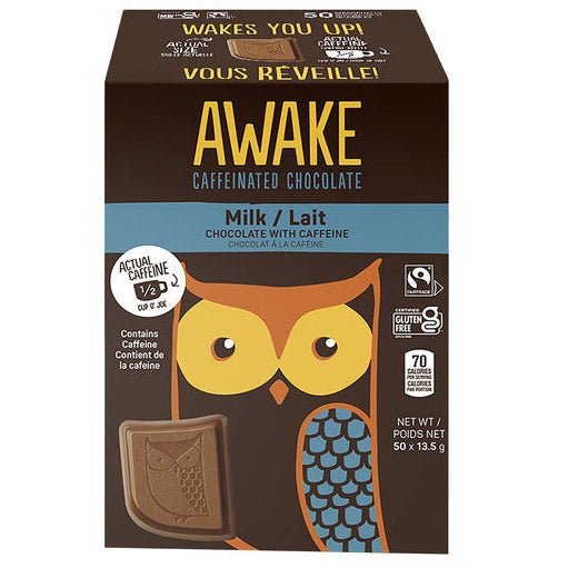 Awake Caffeinated Milk Chocolate Single Bites 50 × 13.5g - Miller & Bean Coffee Company