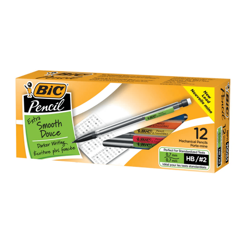 BIC Mechanical HB Pencils - 0.7mm - Pack of 12 - Miller & Bean Coffee Company