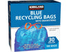 Blue Recycling Bags with drawstrings - 113L / 30gal - 100 Bags - Miller & Bean Coffee Company