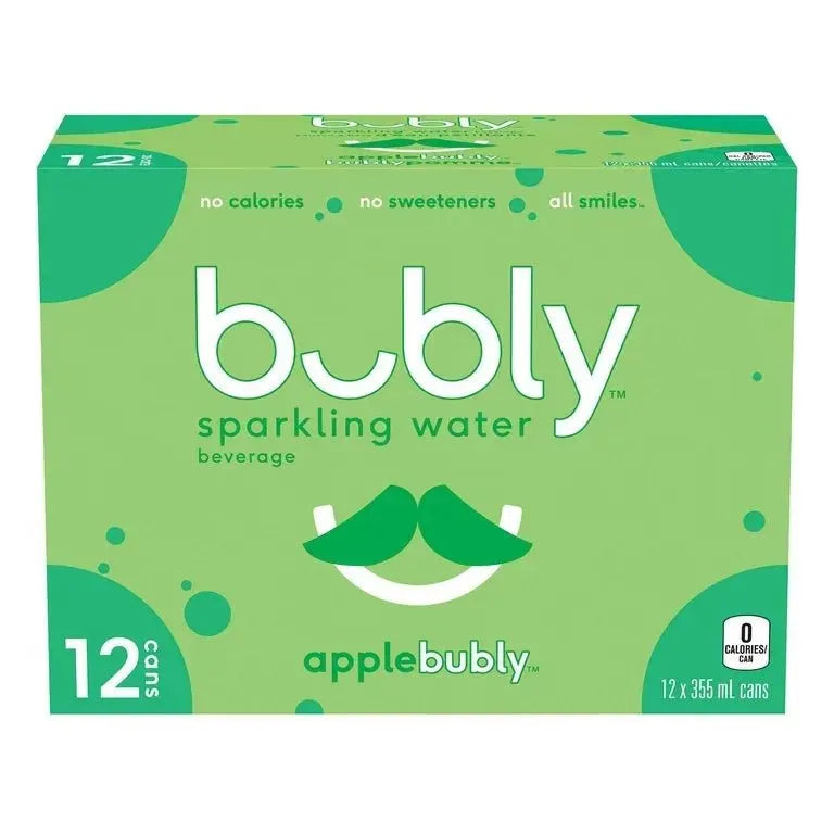 Bubly - Apple Sparkling - 12 x 355ml - Miller & Bean Coffee Company