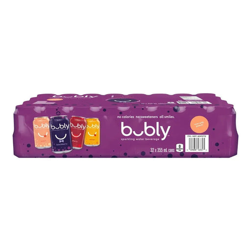 Bubly - Variety Pack - Cherry, Blackberry , Mango, Peach - 32 x 355ml - Miller & Bean Coffee Company