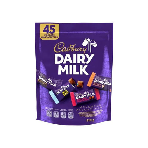 Cadbury Dairy Milk Assorted Chocolate Mini Bars - Pack of 45 - Miller & Bean Coffee Company
