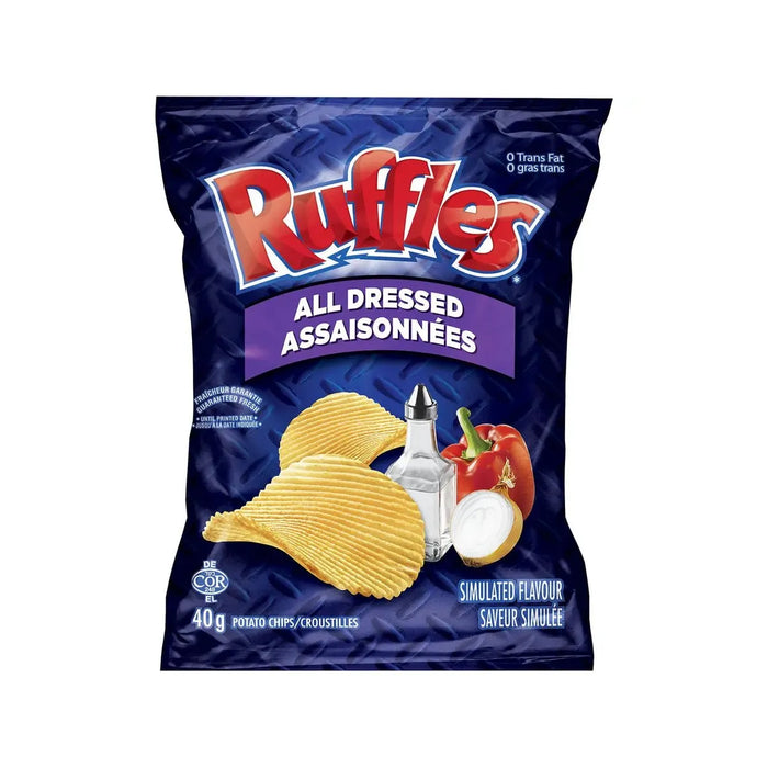 Chips - Ruffles - All Dressed - 48 x 40g - Miller & Bean Coffee Company