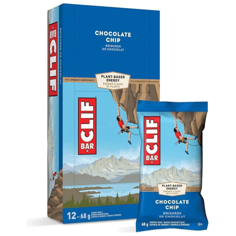 Clif Bar Chocolate Chip Energy Bar - 12 x 68g - Miller & Bean Coffee Company