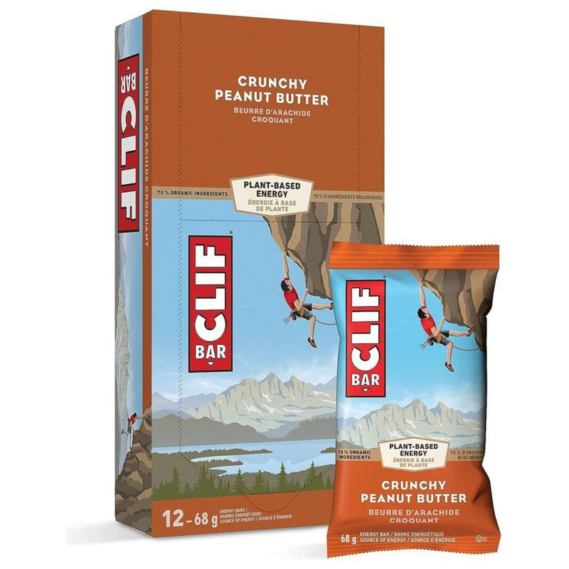 Clif Bar Crunchy Peanut Butter Energy Bar - 12 x 68g - Miller & Bean Coffee Company