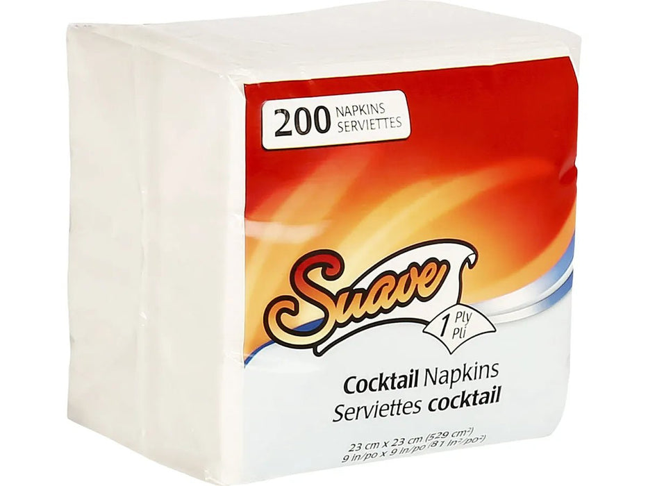 Cocktail Napkins - 1 - ply - 20 Packs of 200 - Miller & Bean Coffee Company