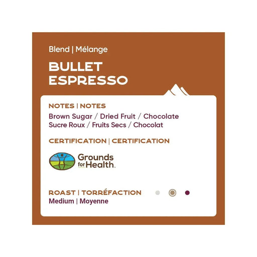 Coffee - Beans - Bullet Espresso - Medium - Case of 6 x 2lb - Miller & Bean Coffee Company
