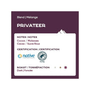 Coffee - Beans - Privateer - Dark - Case of 6 x 2lb - Miller & Bean Coffee Company