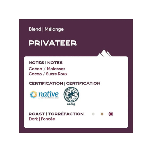 Coffee - Beans - Privateer - Dark - Case of 6 x 2lb - Miller & Bean Coffee Company