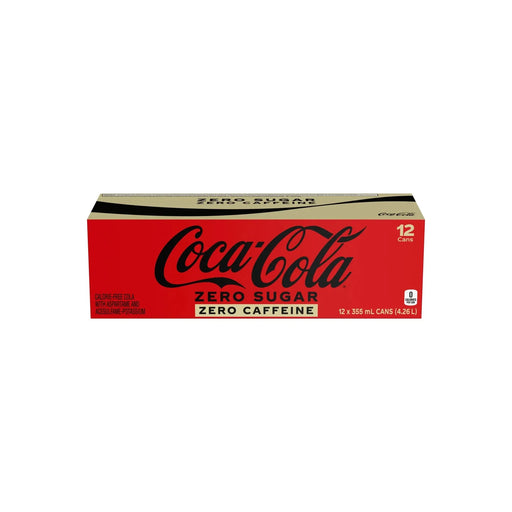 Coke - Zero - Caffeine Free - 12 x 355ml Can - Miller & Bean Coffee Company