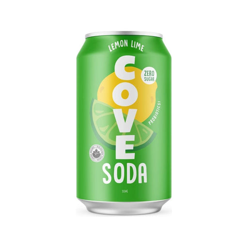 Cove Soda Probiotic - Lemon Lime - 4 x 355ml - Miller & Bean Coffee Company