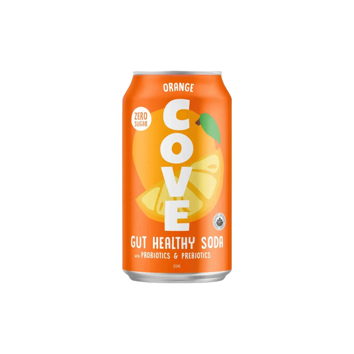 Cove Soda Probiotic - Orange - 4 x 355ml - Miller & Bean Coffee Company