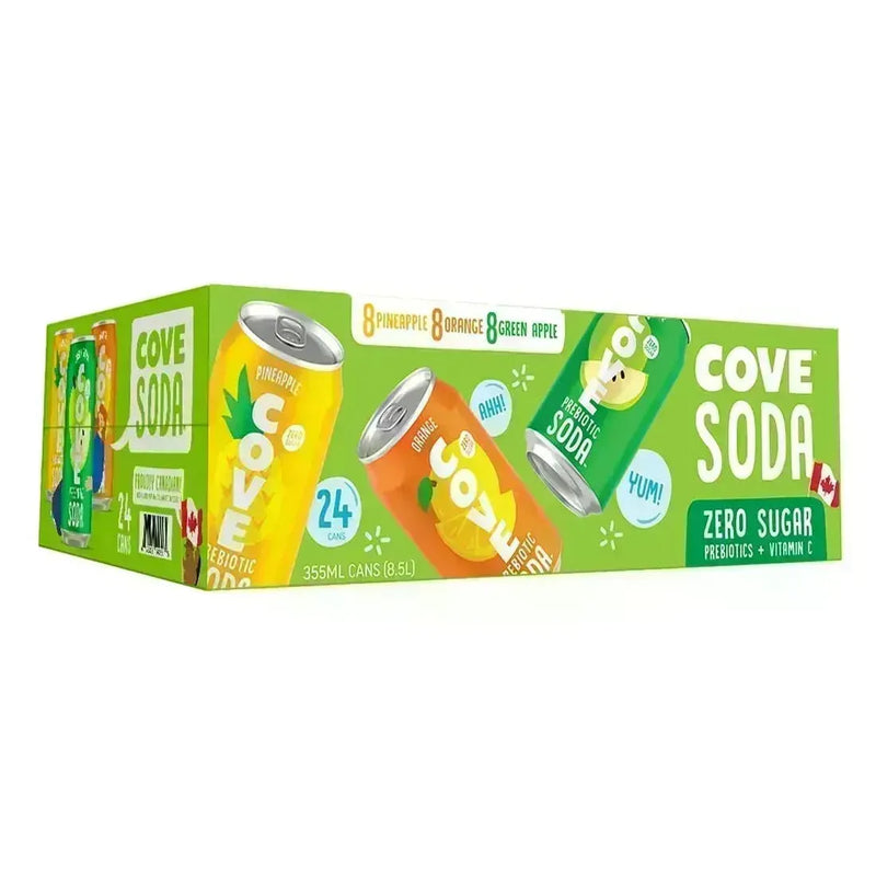 Cove Soda Probiotic Variety Pack - 24 x 355ml - Miller & Bean Coffee Company