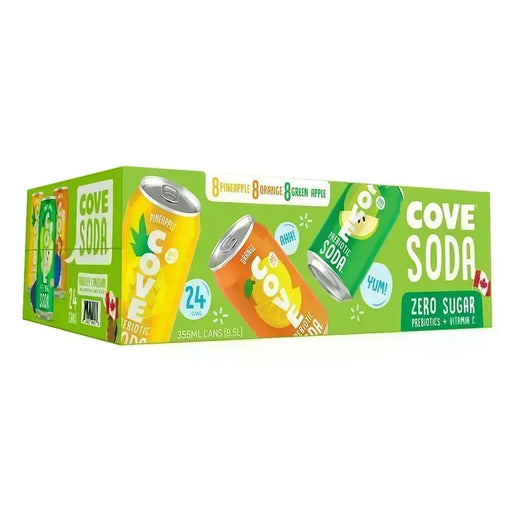 Cove Soda Probiotic Variety Pack - 24 x 355ml - Miller & Bean Coffee Company