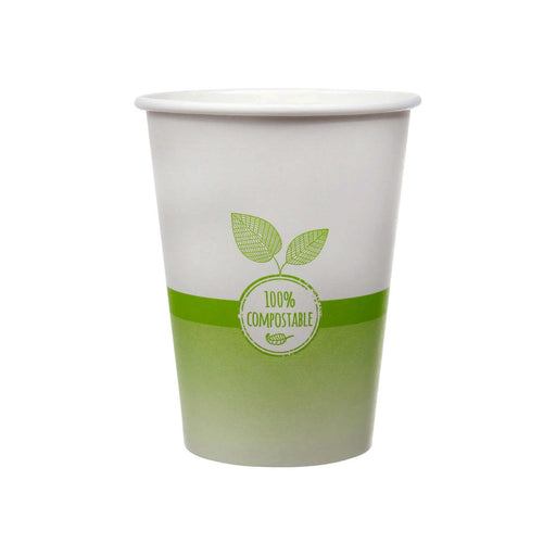 Cups - 100% Compostable - 12oz - Case of 1000 - Miller & Bean Coffee Company