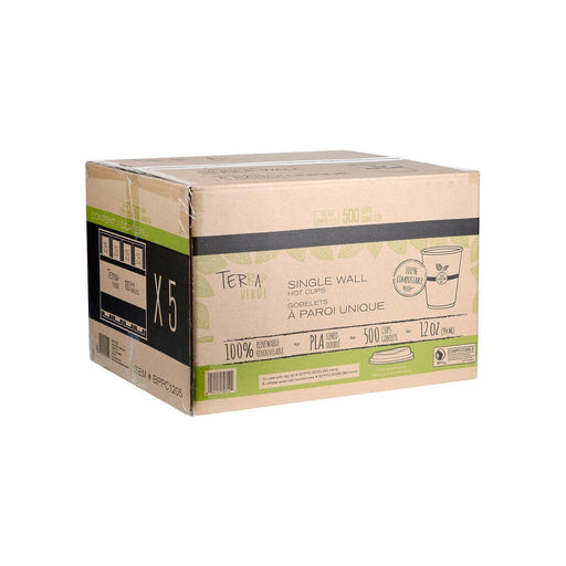 Cups - 100% Compostable - 12oz - Case of 500 - Miller & Bean Coffee Company