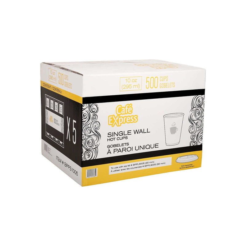 Cups - Hot Beverage - Paper - 10oz - Case of 500 - Miller & Bean Coffee Company