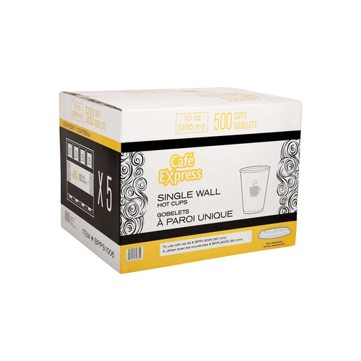 Cups - Hot Beverage - Paper - 10oz - Case of 500 - Miller & Bean Coffee Company