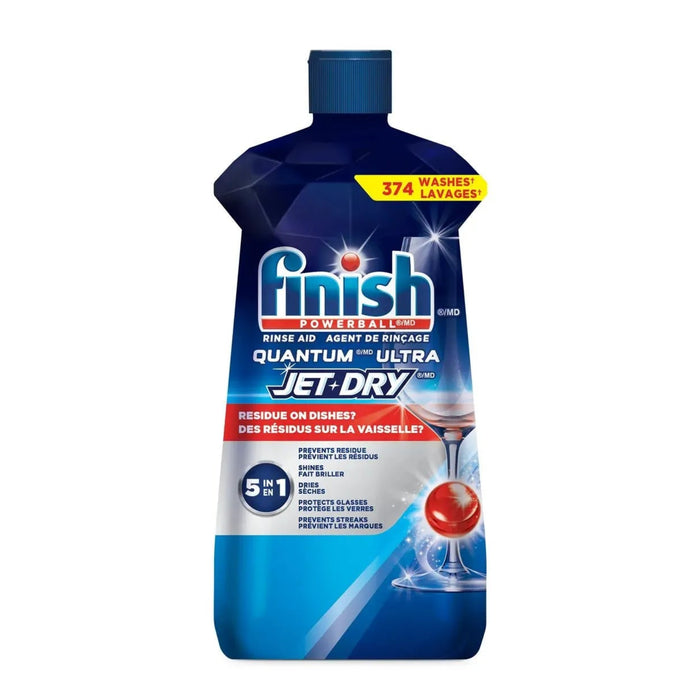 Dishwasher - Finish Quantum Jet Dry Ultra Rinse Agent - 1.12 L - 374 Washes - Miller & Bean Coffee Company
