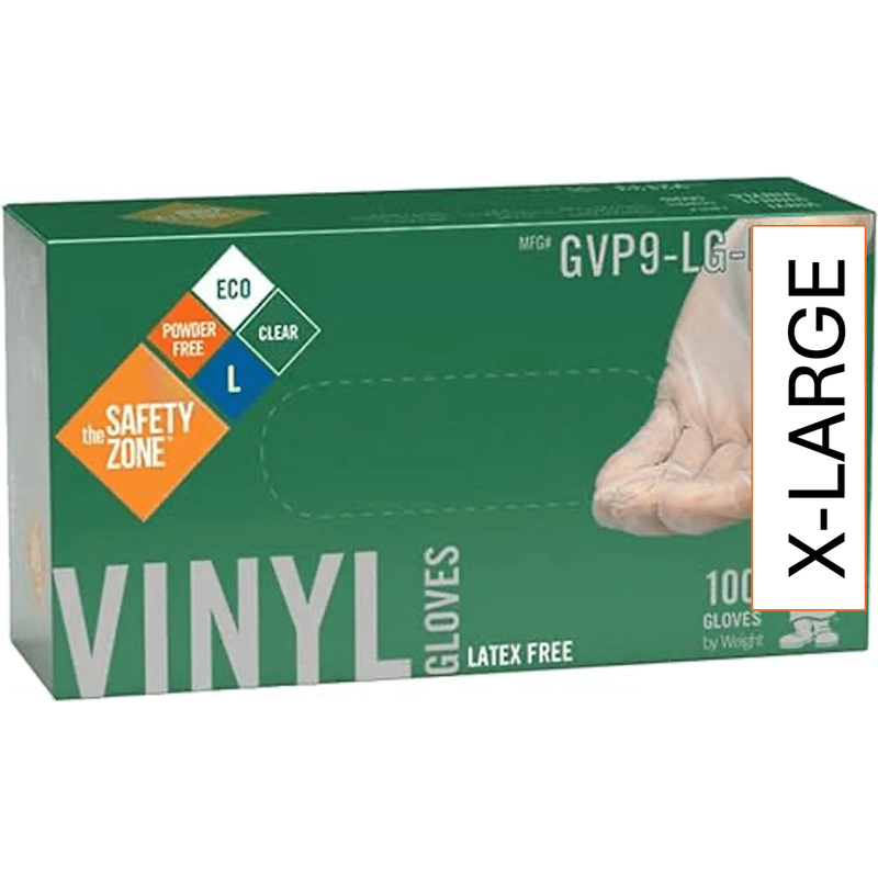 Disposable Vinyl Gloves - Powder free, latex - free - Box of 100 - Choose Size - Miller & Bean Coffee Company
