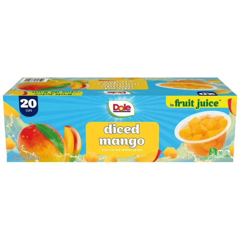Dole - Diced Mango in Cup - 20 Individual Cups x 107 ml each - Miller & Bean Coffee Company
