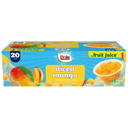 Dole - Diced Mango in Cup - 20 Individual Cups x 107 ml each - Miller & Bean Coffee Company