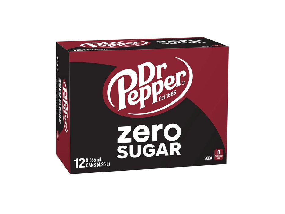 Dr Pepper - Zero Sugar - 12 x 355ml Can - Miller & Bean Coffee Company
