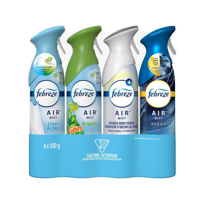 Febreze Air Refresher - Variety Pack - 4 x 250 g (8.8 oz) - Miller & Bean Coffee Company