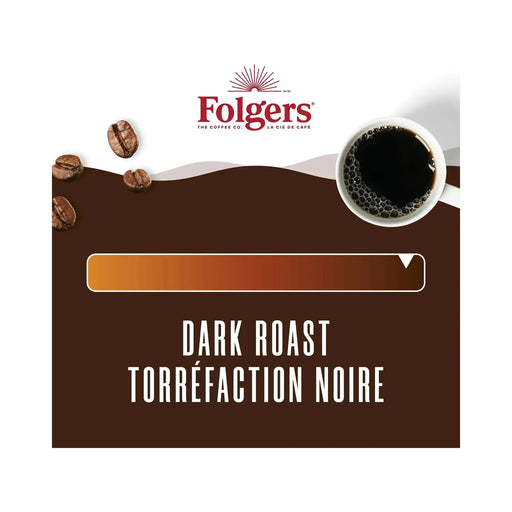 Folgers - Intensely Dark Roast - Ground Coffee - 641g - Miller & Bean Coffee Company