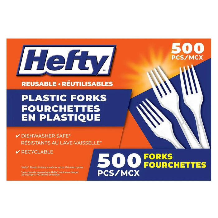 Forks - Plastic - Heavy Duty - Reusable - Case of 500 - Miller & Bean Coffee Company