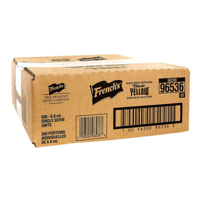 French’s Single - serve Mustard Packets - 500 x 6.8ml - Miller & Bean Coffee Company