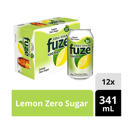 Fuze - Iced Tea Lemon Zero - 12 x 341ml Can - Miller & Bean Coffee Company