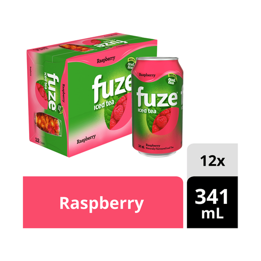 Fuze - Iced Tea Raspberry - 12 x 341ml Can - Miller & Bean Coffee Company
