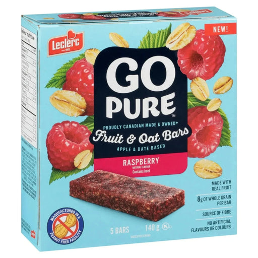 Go Pure - Raspberry Fruit & Oat Bars - 5 x 140g - Miller & Bean Coffee Company