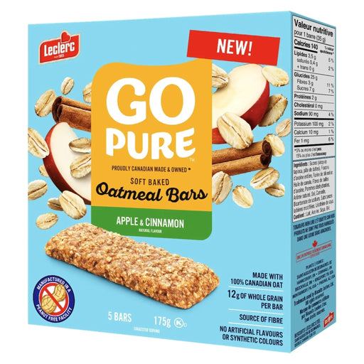 Go Pure - Soft Baked Apple & Cinnamon Bars - 5 x 175g - Miller & Bean Coffee Company