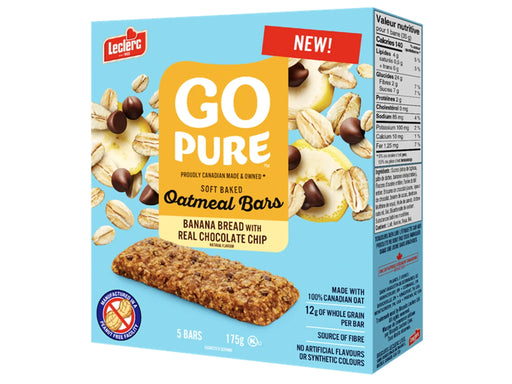 Go Pure - Soft Baked Banana Bread With Chocolate chips Bars - 5 x 175g - Miller & Bean Coffee Company