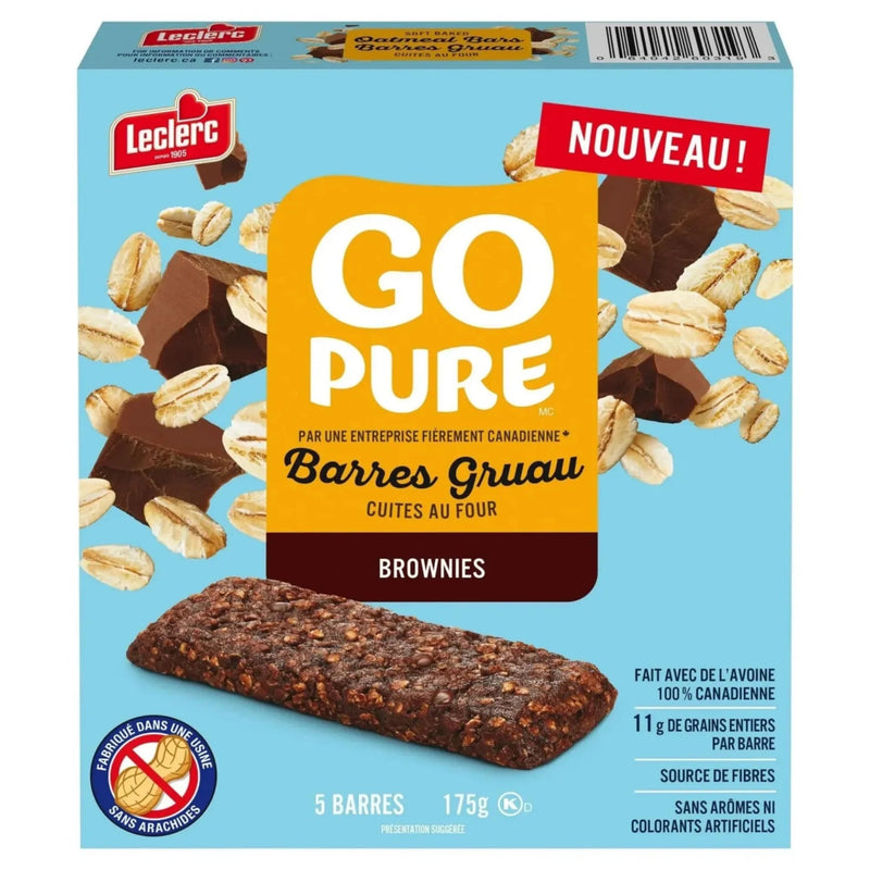 Go Pure - Soft Baked Brownies Oatmeal Bars - 5 x 175g - Miller & Bean Coffee Company