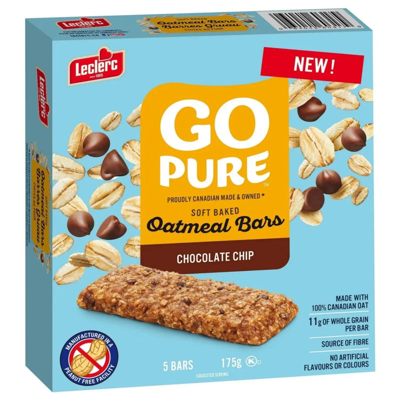 Go Pure - Soft Baked With Chocolate chips Bars - 5 x 175g - Miller & Bean Coffee Company